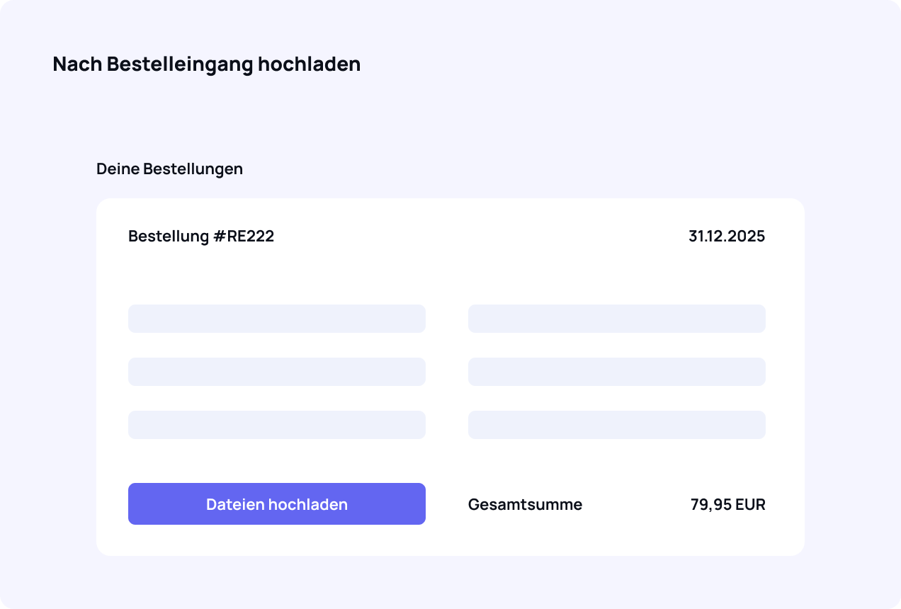 Downloads nach Bestelleingang
